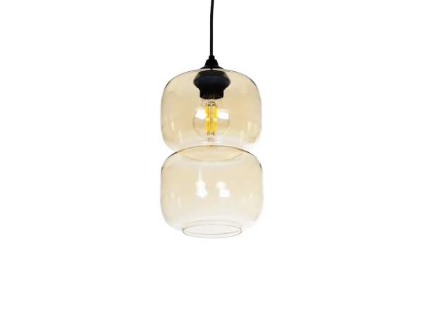 GLOBOSTAR® PIAGE 206-0037 Μοντέρνο Κρεμαστό Φωτιστικό Οροφής με Ντουί 1 x E27 AC 220-240V IP20 - Mελί - Μ17 x Π17 x Υ25cm