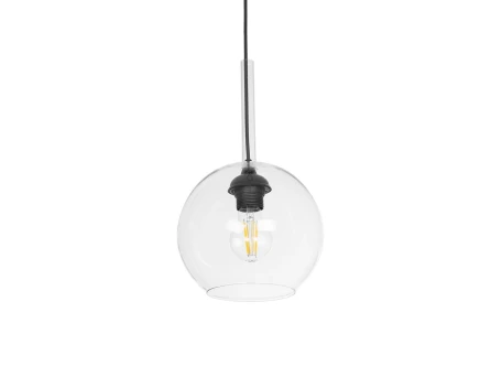 GLOBOSTAR® BALU 206-0038 Μοντέρνο Κρεμαστό Φωτιστικό Οροφής με Ντουί 1 x E27 AC 220-240V IP20 - Διάφανο - Μ20 x Π20 x Υ18cm