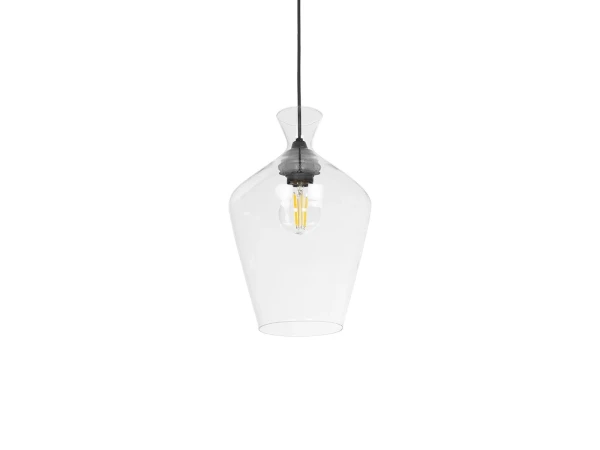 GLOBOSTAR® BOHEMIA 206-0040 Μοντέρνο Κρεμαστό Φωτιστικό Οροφής με Ντουί 1 x E27 AC 220-240V IP20 - Διάφανο - Μ20 x Π20 x Υ32cm