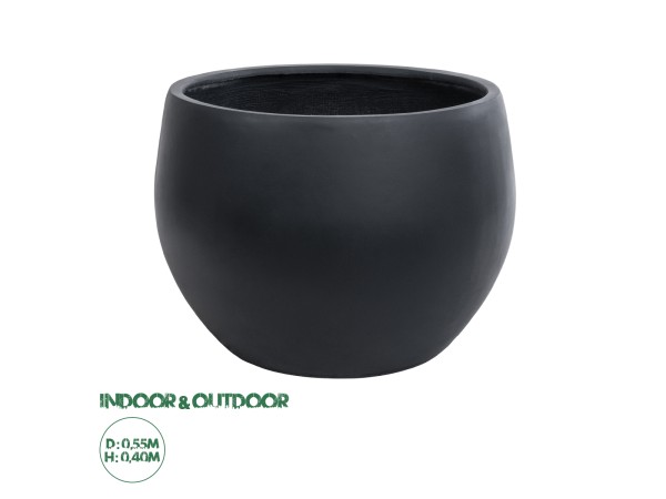 GloboStar® Artificial Garden VITORIA 20701 Διακοσμητικό Πολυεστερικό Τσιμεντένιο Κασπώ Γλάστρα - Flower Pot Μαύρο Φ55 x Υ40cm GloboStar® Artificial Garden VITORIA 20701 Διακοσμητικό Πολυεστερικό Τσιμεντένιο Κασπώ Γλάστρα - Flower Pot Μαύρο Φ55 x Υ40cm