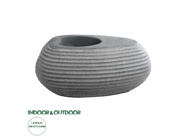 GloboStar® Artificial Garden FLORENCE 20750 Επιδαπέδιο Πολυεστερικό Τσιμεντένιο Κασπώ Γλάστρα - Flower Pot Γκρι Μ108 x Π72 x Υ40cm GloboStar® Artificial Garden FLORENCE 20750 Επιδαπέδιο Πολυεστερικό Τσιμεντένιο Κασπώ Γλάστρα - Flower Pot Γκρι Μ108 x Π72 x Υ40cm
