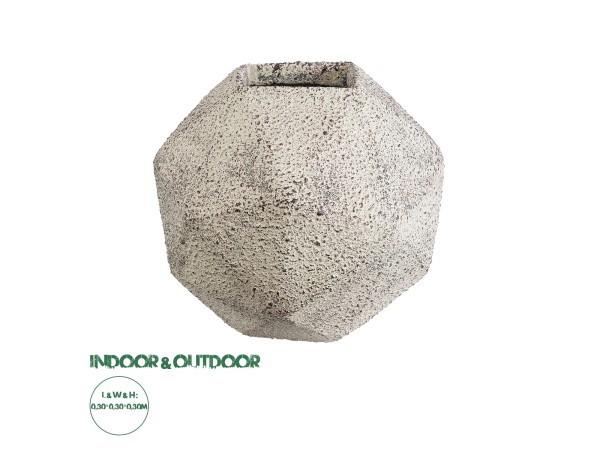 GloboStar® Artificial Garden BOROUGH 20782 Επιδαπέδιο Πολυεστερικό Τσιμεντένιο Κασπώ Γλάστρα - Flower Pot Λευκό με Μπεζ Μ30 x Π30 x Υ30cm GloboStar® Artificial Garden BOROUGH 20782 Επιδαπέδιο Πολυεστερικό Τσιμεντένιο Κασπώ Γλάστρα - Flower Pot Λευκό με Μπεζ Μ30 x Π30 x Υ30cm