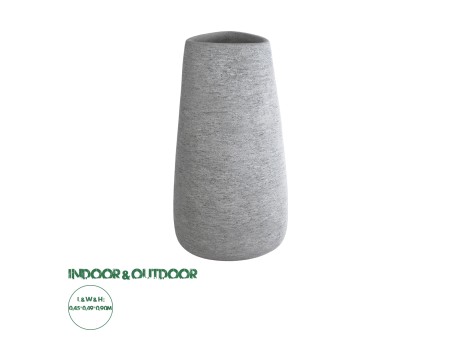 GloboStar® Artificial Garden OXFORD 20795 Επιδαπέδιο Πολυεστερικό Τσιμεντένιο Κασπώ Γλάστρα - Flower Pot Γκρι Μ45 x Π49 x Υ90cm