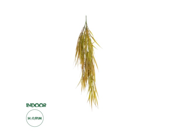 GloboStar® Artificial Garden HANGING CORN GRASS 20824 Τεχνητό Διακοσμητικό Κρεμαστό κλαδί Καλαμπόκι Μ23 x Π10 x Υ91cm