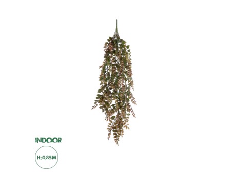 GloboStar® Artificial Garden HANGING FERN BRANCH  20828 Τεχνητό Διακοσμητικό Κρεμαστό κλαδί Φτέρης Μ30 x Π10 x Υ85cm