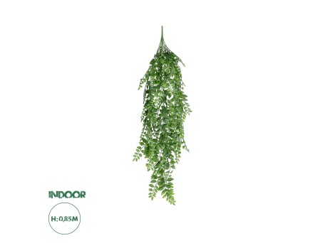 GloboStar® Artificial Garden HANGING FERN BRANCH  20829 Τεχνητό Διακοσμητικό Κρεμαστό κλαδί Φτέρης Μ30 x Π10 x Υ85cm