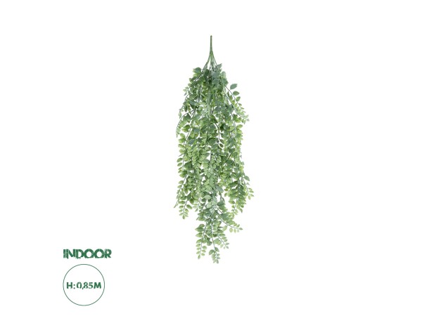 GloboStar® Artificial Garden HANGING FERN BRANCH  20831 Τεχνητό Διακοσμητικό Κρεμαστό κλαδί Φτέρης Μ30 x Π10 x Υ85cm