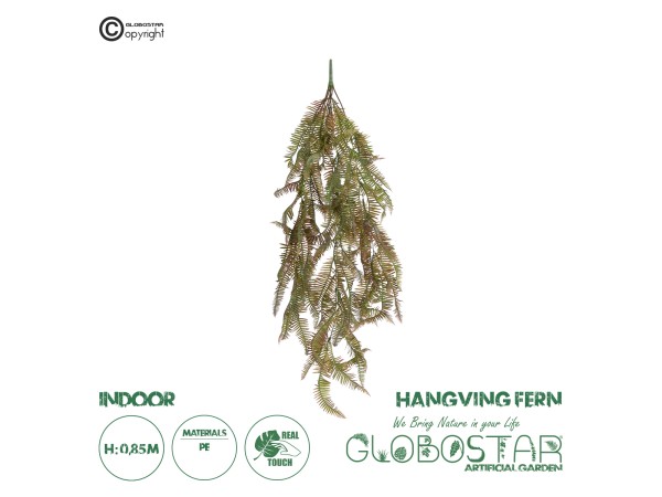 GloboStar® Artificial Garden HANGING FERN BRANCH 20832 Τεχνητό Διακοσμητικό Κρεμαστό κλαδί Φτέρης Μ30 x Π8 x Υ87cm GloboStar® Artificial Garden HANGING FERN BRANCH 20832 Τεχνητό Διακοσμητικό Κρεμαστό κλαδί Φτέρης Μ30 x Π8 x Υ87cm