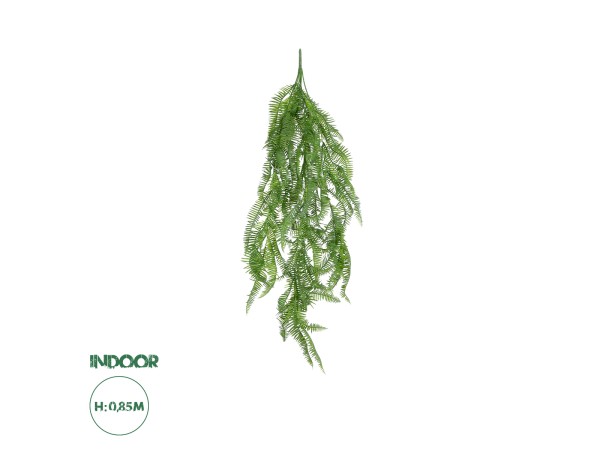 GloboStar® Artificial Garden HANGING FERN BRANCH  20833 Τεχνητό Διακοσμητικό Κρεμαστό κλαδί Φτέρης Μ30 x Π8 x Υ87cm