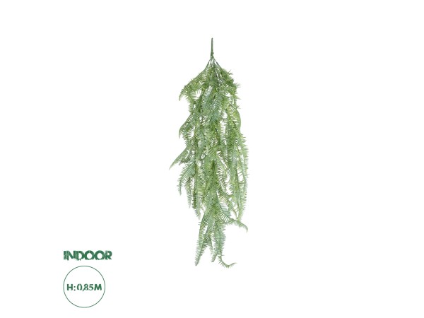 GloboStar® Artificial Garden HANGING FERN BRANCH  20835 Τεχνητό Διακοσμητικό Κρεμαστό κλαδί Φτέρης Μ30 x Π8 x Υ87cm