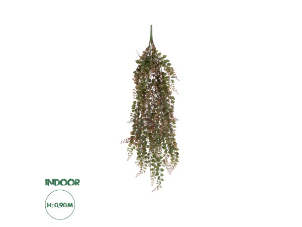 GloboStar® Artificial Garden HANGING ADIANTUM 20839 Τεχνητό Διακοσμητικό Κρεμαστό Κλαδί Αδίαντο Μ20 x Π6 x Υ90cm