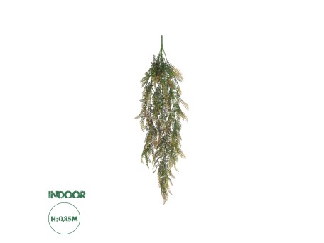 GloboStar® Artificial Garden HANGING FERN 20840 Τεχνητό Διακοσμητικό Κρεμαστό Φυτό Φτέρη Μ25 x Π12 x Υ85cm