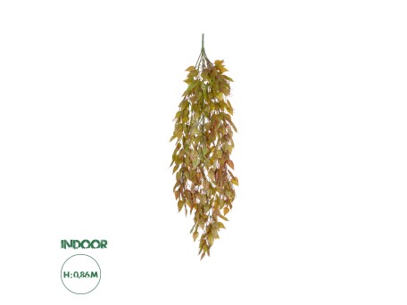 GloboStar® Artificial Garden HANGING LIMA BEAN 20844 Τεχνητό Διακοσμητικό Κρεμαστό Φυτό Φασόλι Λίμα Μ29 x Π10 x Υ86cm