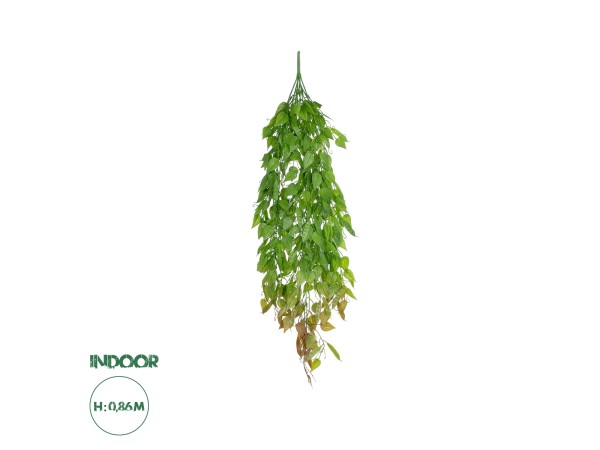 GloboStar® Artificial Garden HANGING LIMA BEAN 20846 Τεχνητό Διακοσμητικό Κρεμαστό Φυτό Φασόλι Λίμα Μ29 x Π10 x Υ86cm