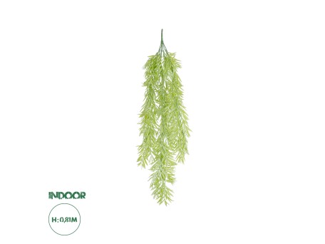 GloboStar® Artificial Garden HANGING BARLEY 20859 Τεχνητό Διακοσμητικό Κρεμαστό Φυτό Κριθάρι Μ26 x Π15 x Υ81cm