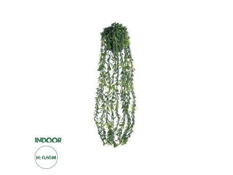 GloboStar® Artificial Garden HANGING MILAN GRASS 20866 Τεχνητό Κρεμαστό Διακοσμητικό Φυτό Milan Grass  Φ18 x Y60cm