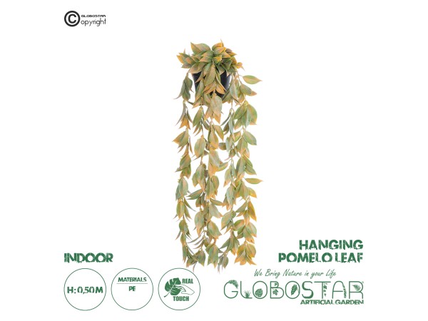 GloboStar® Artificial Garden HANGING POMELO LEAF 20871 - Τεχνητό Κρεμαστό Διακοσμητικό Φυτό Φύλλο Πομέλο Φ17 x Y50cm GloboStar® Artificial Garden HANGING POMELO LEAF 20871 - Τεχνητό Κρεμαστό Διακοσμητικό Φυτό Φύλλο Πομέλο Φ17 x Y50cm