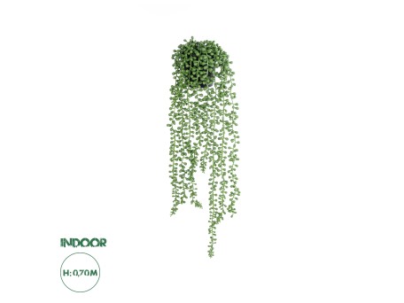 GloboStar® Artificial Garden HANGING LOVER'S TEARS 20875 - Τεχνητό Κρεμαστό Διακοσμητικό Φυτό Lover's Tears Φ14 x Y70cm