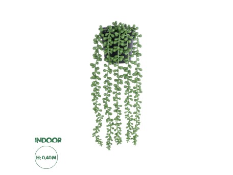 GloboStar® Artificial Garden HANGING LOVER'S TEARS 20878 - Τεχνητό Κρεμαστό Διακοσμητικό Φυτό Lover's Tears Φ12 x Y40cm