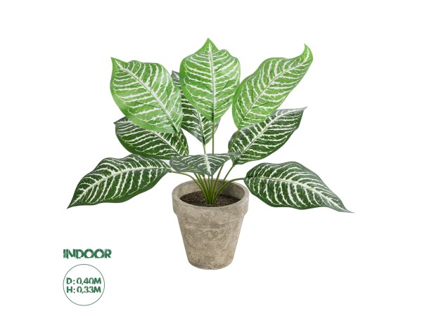 GloboStar® Artificial Garden ZEBRA POTTED PLANT 20898 Διακοσμητικό Φυτό Ζέμπρα Φ40 x Υ33cm