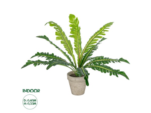 GloboStar® Artificial Garden  ASPLENIUM POTTED PLANT 20904 Διακοσμητικό Φυτό Aslenium Φ40 x Υ33cm