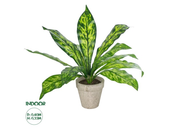 GloboStar® Artificial Garden  SPATHIPHYLLUM POTTED PLANT 20905 Διακοσμητικό Φυτό Σπαθίφυλλο Φ40 x Υ33cm