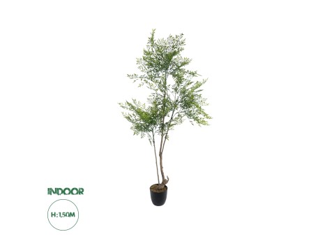 GloboStar® Artificial Garden GREEN NANDINA PLANT 20965 Διακοσμητικό Φυτό Πράσινη Ναντίνα Φ66 x Υ150cm