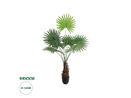 GloboStar® Artificial Garden SERENOA PALM PLANT 20971 Διακοσμητικό Φυτό Φοίνικα Σερενόα Φ60 x Υ140cm