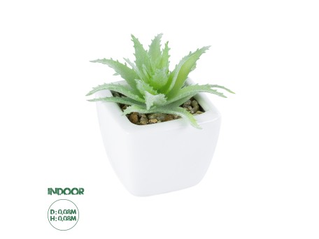 GloboStar® Artificial Garden SUCCULENT ALOE LOTUS PLANT 20976 Διακοσμητικό Φυτό Παχύφυτο Λωτός Αλόης Φ8 x Υ8cm