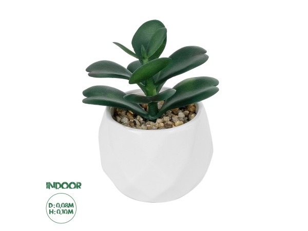 GloboStar® Artificial Garden SUCCULENT KALANCHOE POTTED PLANT 20994 Διακοσμητικό Φυτό Καλαχόη  Φ8 x Υ10cm