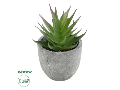 GloboStar® Artificial Garden SUCCULENT ALOE 21010 Διακοσμητικό Φυτό Παχύφυτο Αλόη Υ11cm
