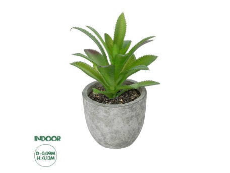 GloboStar® Artificial Garden SUCCULENT ALOE POTTED PLANT 21012 Διακοσμητικό Φυτό Αλόη  Φ9 x Υ13cm