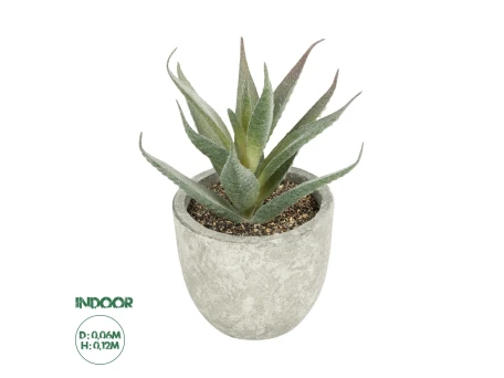 GloboStar® Artificial Garden SUCCULENT ALOE 21022 Τεχνητό Διακοσμητικό Φυτό Αλόη Μ6 x Π6 x Υ12cm