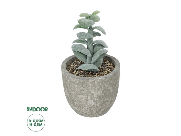 GloboStar® Artificial Garden SUCCULENT SEDEVERIA POTTED PLANT 21027 Διακοσμητικό Φυτό Σεδεβέρια  Φ5 x Υ11cm