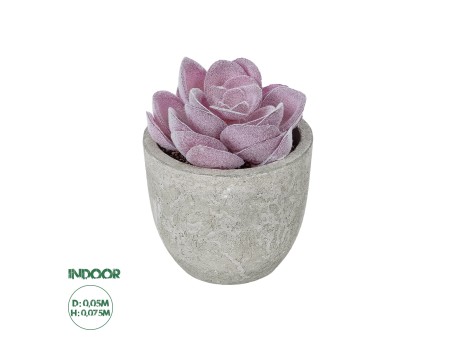 GloboStar® Artificial Garden SUCCULENT SEDEVERIA POTTED PLANT 21028 Διακοσμητικό Φυτό Σεδεβέρια  Φ5x Υ11cm