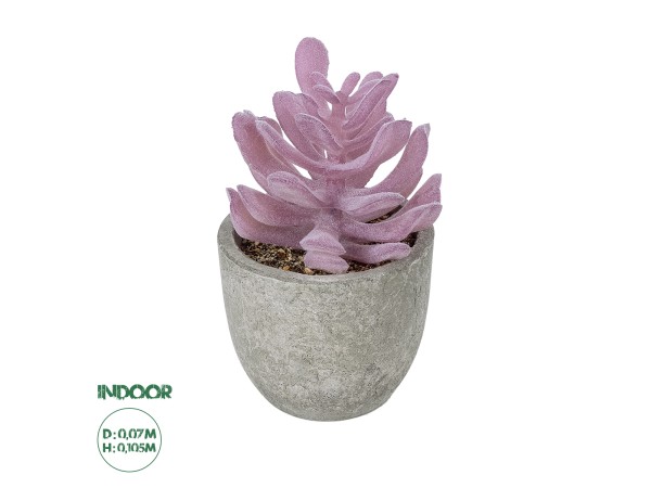 GloboStar® Artificial Garden SUCCULENT CRASSULA POTTED PLANT 21029 Διακοσμητικό Φυτό Κρασούλα  Φ7 x Υ10,5cm