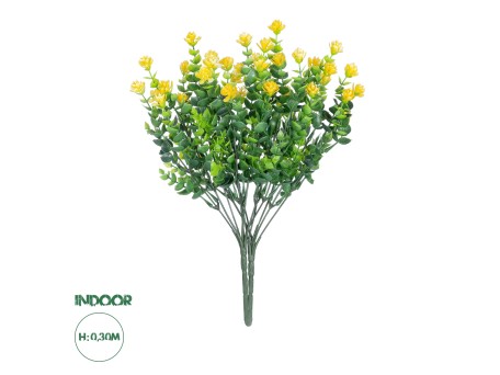 GloboStar® Artificial Garden  BUTTERCUP BRANCH 21063 Διακοσμητικό Κλαδί Ρανούγκουλο σετ 2 τεμάχια Φ20 x Υ30cm