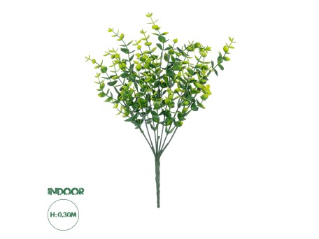 GloboStar® Artificial Garden  EUCALYPTUS BRANCH 21065 Διακοσμητικό Κλαδί Ευκάλυπτος Φ17 x Υ30cm