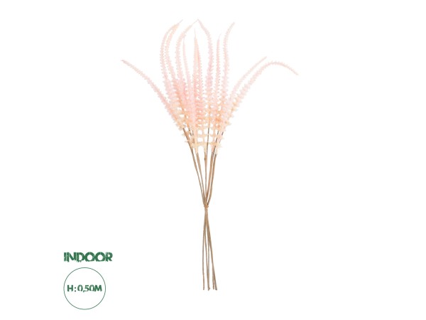 GloboStar® Artificial Garden PINK SAGE BOUQUET 21091 Τεχνητό Διακοσμητικό Μπουκέτο Στάχι Y50cm Ροζ