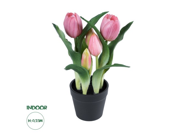 GloboStar® Artificial Garden PINK TULIP 21092 Διακοσμητικό Φυτό Ροζ Τουλίπα Υ23cm GloboStar® Artificial Garden PINK TULIP 21092 Διακοσμητικό Φυτό Ροζ Τουλίπα Υ23cm