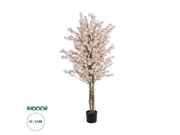 GloboStar® Artificial Garden PINK CHERRY 21098 Τεχνητό Διακοσμητικό Δέντρο Κερασιά Μ80 x Π80 x Υ160cm