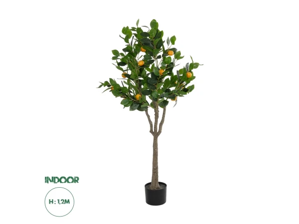 GloboStar® Artificial Garden ORANGE TREE 21108 Τεχνητό Διακοσμητικό Δέντρο Πορτοκαλιά Μ70 x Π50 x Υ120cm