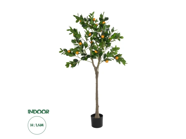 GloboStar® Artificial Garden ORANGE TREE 21109 Τεχνητό Διακοσμητικό Δέντρο Πορτοκαλιά Μ90 x Π70 x Υ160cm