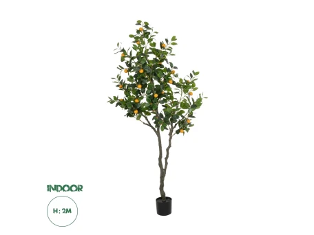 GloboStar® Artificial Garden ORANGE TREE 21110 Τεχνητό Διακοσμητικό Δέντρο Πορτοκαλιά Μ110 x Π80 x Υ200cm