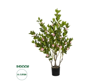 GloboStar® Artificial Garden CAMELIA 21115 Τεχνητό Διακοσμητικό Δέντρο Καμέλια Μ50 x Π30 x Υ90cm