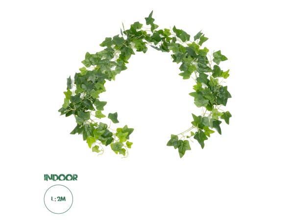 GloboStar® Artificial Garden ENGLISH IVY GARLAND 21146 Τεχνητή Διακοσμητική Αγγλική Γυρλάντα  Φ20 x Υ200cm Σετ 2 τεμαχίων