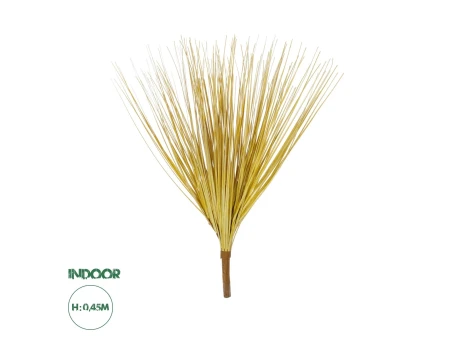 GloboStar® Artificial Garden YELLOW GRASS BOUQUET 21156 Τεχνητό Διακοσμητικό Μπουκέτο Grass Μπέζ  Y45cm