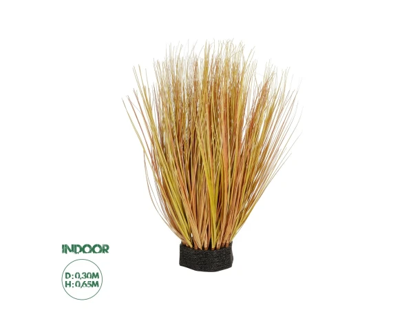 GloboStar® Artificial Garden GRASS BUSH 21171 Τεχνητό Διακοσμητικό Φυτό Θάμνος Γρασίδι Μ30 x Π20 x Υ65cm