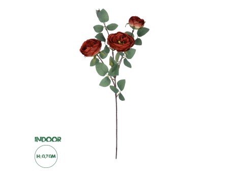 GloboStar® Artificial Garden RED CLIMBING ROSE BRANCH 21182 Τεχνητό Διακοσμητικό Κλαδί Τριαντάφυλλο Κόκκινο Y70cm