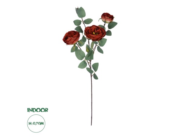 GloboStar® Artificial Garden RED CLIMBING ROSE BRANCH 21182 Τεχνητό Διακοσμητικό Κλαδί Τριαντάφυλλο Κόκκινο Y70cm